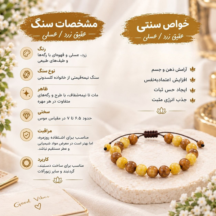 💎 محصول: دستبند سنگ طبیعی